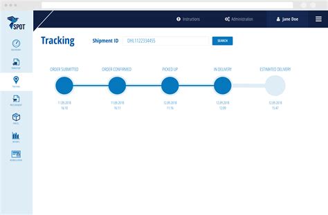 parcel tracking website.